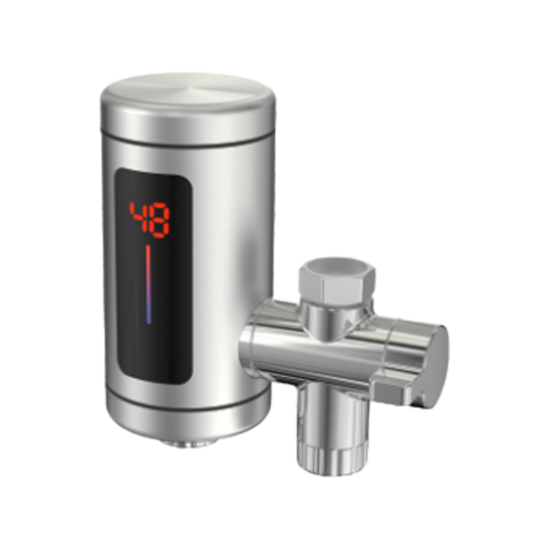 How does the temperature control system of the electric hot water faucet function?